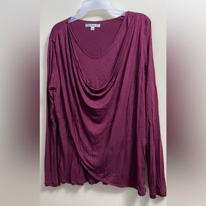 CAbi Faux-Wrap Scoop Neck Top ✨ Price Dropped!🔥